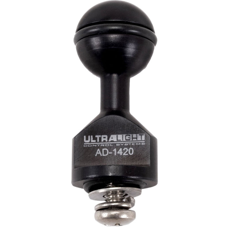 Ultralight AD-1420 Base Adapter (Female 1/4"-20 Thread with Bolt & Washers, Black)