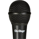 On-Stage AS400V2 Handheld Hypercardioid Dynamic Vocal Microphone with Mute Switch and XLR Cable (Black Grille)