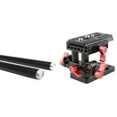 Genustech DSLR Mount with 9.8" Carbon Fiber Rod Pair