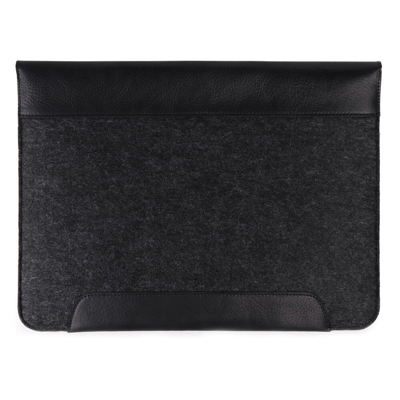 MegaGear Genuine Leather and Fleece Sleeve for 13.3" MacBook (Black)