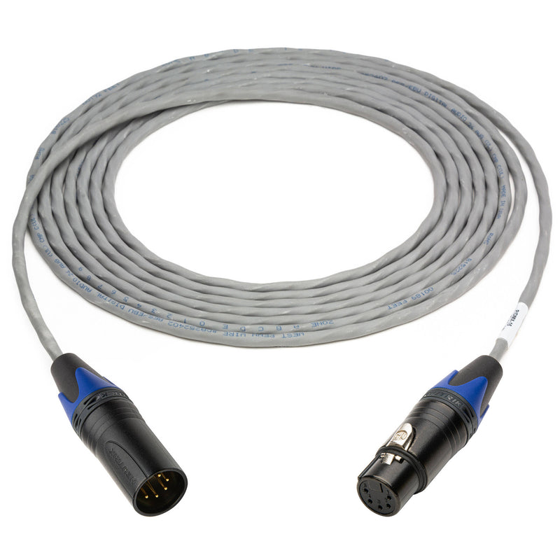 Sescom P/DMX 5-Pin XLR Male to 5-Pin XLR Female Plenum Lighting Control Cable (50')