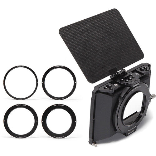 LanParte Mini Matte Box with Single 4 x 5.65" Filter Slot & Lens Adapter Rings