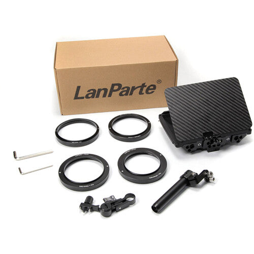 LanParte Mini Matte Box with Single 4 x 5.65" Filter Slot & Lens Adapter Rings