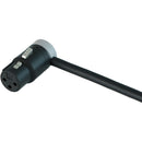 Cable Techniques Low-Profile Right-Angle XLR 3-Pin Female Connector (Large Outlet, A-Shell, Gray Cap)