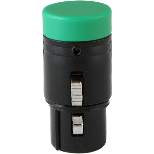 Cable Techniques Low-Profile Right-Angle XLR 3-Pin Female Connector (Large Outlet, A-Shell, Green Cap)