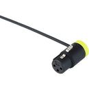 Cable Techniques Low-Profile Right-Angle XLR 3-Pin Female Connector (Standard Outlet, A-Shell, Yellow Cap)