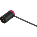 Cable Techniques Low-Profile Right-Angle XLR 3-Pin Male Connector (Standard Outlet, A-Shell, Purple Cap)