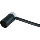 Cable Techniques Low-Profile Right-Angle XLR 3-Pin Male Connector (Large Outlet, A-Shell, Gray Cap)