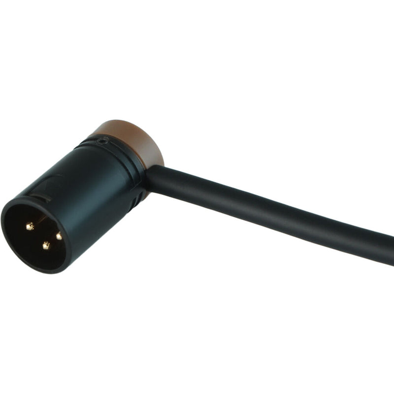 Cable Techniques Low-Profile Right-Angle XLR 3-Pin Male Connector (Large Outlet, A-Shell, Brown Cap)