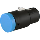 Cable Techniques Low-Profile Right-Angle XLR 3-Pin Female Connector (Standard Outlet, B-Shell, Blue Cap)