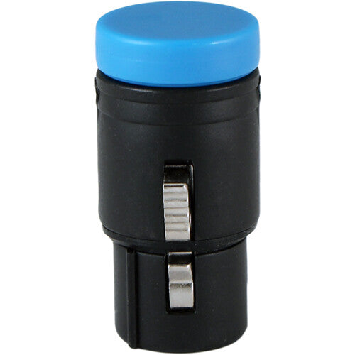 Cable Techniques Low-Profile Right-Angle XLR 3-Pin Female Connector (Standard Outlet, B-Shell, Blue Cap)