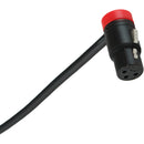 Cable Techniques Low-Profile Right-Angle XLR 3-Pin Female Connector (Large Outlet, B-Shell, Red Cap)