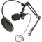 Bescor MICUSB Microphone with Table Mount, Pop Filter, Foam Windscreen, and USB Cable