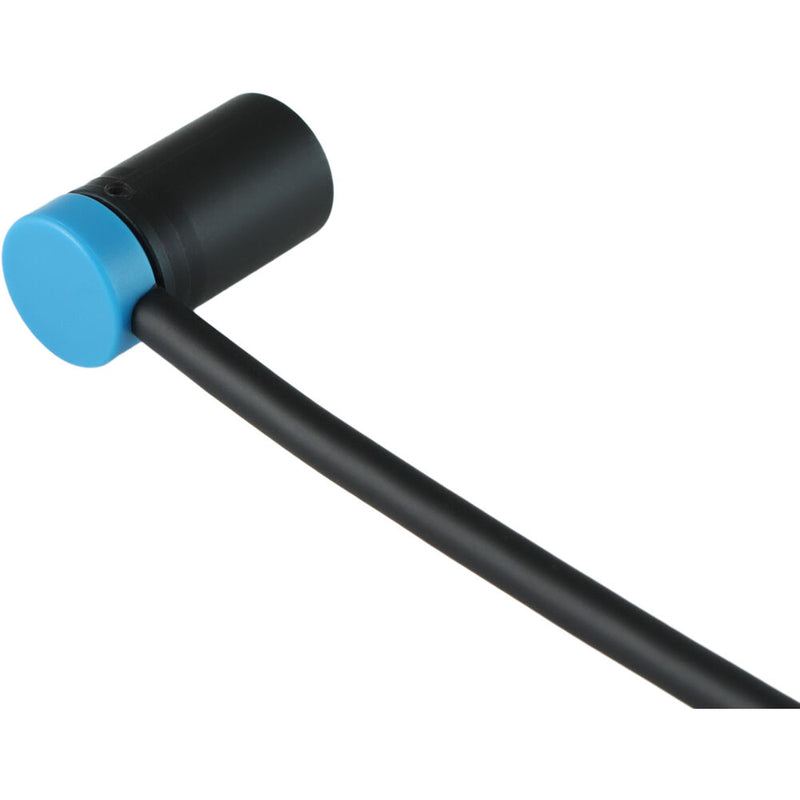 Cable Techniques Low-Profile Right-Angle XLR 3-Pin Male Connector (Large Outlet, B-Shell, Blue Cap)