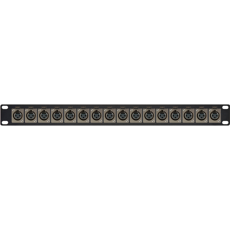 My Custom Shop Feedthrough Patch Panel 16 x Female to Female XLR (1 RU)