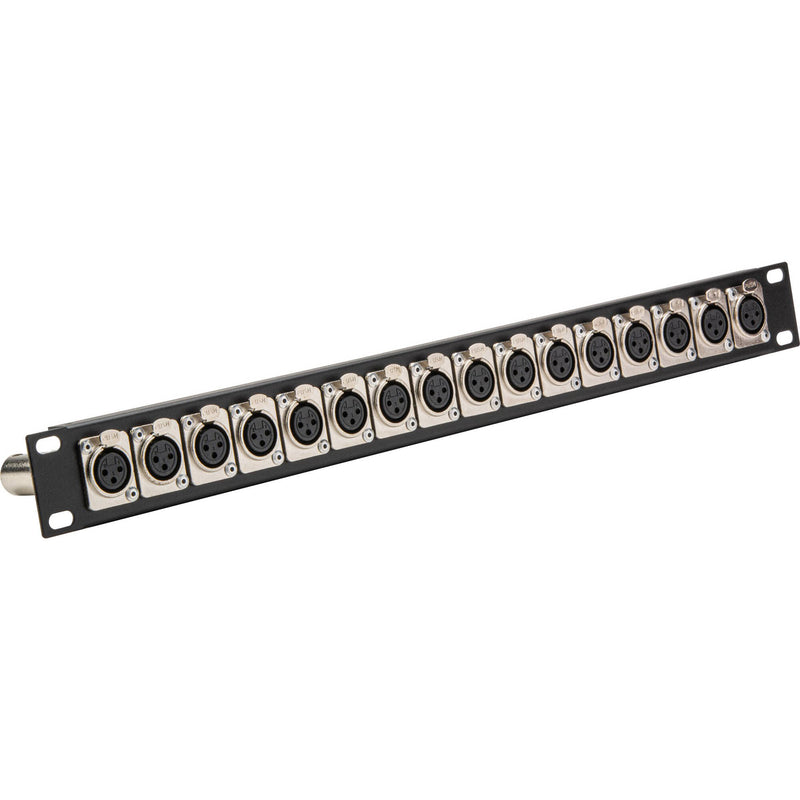 My Custom Shop XLR Feedthrough Patch Panel 16-F Front / 16-M Rear (1 RU)