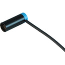 Cable Techniques Low-Profile Right-Angle Mini-XLR 3-Pin Male Connector with Adjustable Exit (Standard Outlet, Blue Cap)