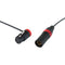 Cable Techniques Low-Profile Right-Angle XLR Female to Straight XLR Male Interconnect Cable (Red Ring/Cap, 12")