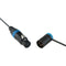 Cable Techniques Straight XLR Female to Low-Profile Right-Angle XLR Male Interconnect Cable (Blue Ring/Cap, 12")