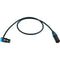 Cable Techniques Low-Profile Right-Angle XLR Female to Straight XLR Male Stage & Studio Mic Cable (Blue Ring/Cap, 3')