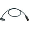 Cable Techniques Low-Profile Right-Angle XLR Female to Straight XLR Male Stage & Studio Mic Cable (Black Ring/Cap, 3')