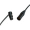 Cable Techniques Low-Profile Right-Angle XLR Female to Straight XLR Male Stage & Studio Mic Cable (Black Ring/Cap, 6')