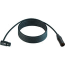 Cable Techniques Low-Profile Right-Angle XLR Female to Straight XLR Male Stage & Studio Mic Cable (Black Ring/Cap, 50')