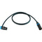 Cable Techniques Low-Profile Right-Angle XLR Female to Straight XLR Male Stage & Studio Mic Cable (Blue Ring/Cap, 6')