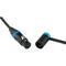 Cable Techniques Straight XLR Female to Low-Profile Right-Angle XLR Male Stage & Studio Mic Cable (Blue Ring/Cap, 3')