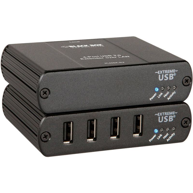 Black Box USB 2.0 Extender - CATx/LAN, 4-Port