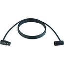 Cable Techniques Low-Profile Right-Angle XLR Female to Low-Profile Right-Angle XLR Male Premium QUAD Cable (Black Cap, 15')