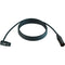 Cable Techniques Low-Profile Right-Angle XLR Female to Straight XLR Male Premium QUAD Cable (Black Cap, 25')