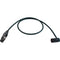 Cable Techniques Straight XLR Female to Low-Profile Right-Angle XLR Male Premium QUAD Cable (Black Cap, 3')