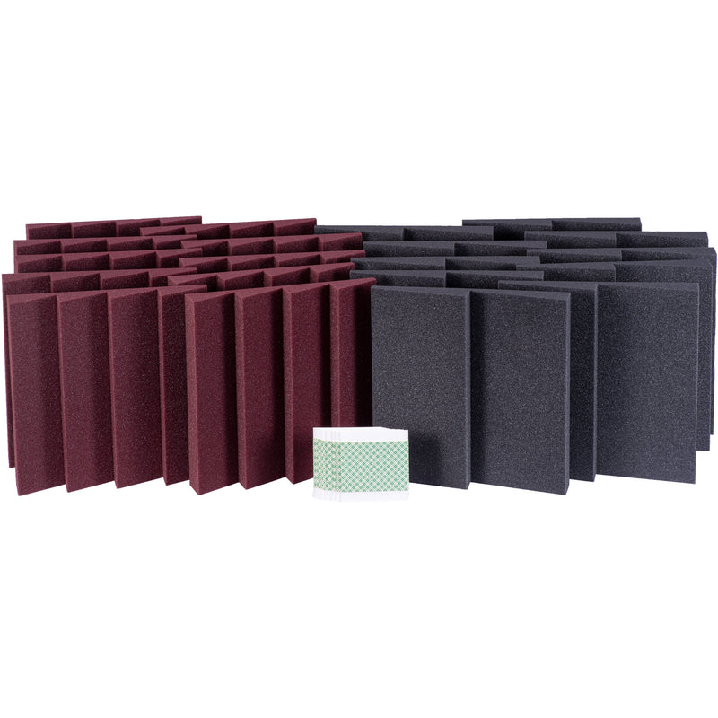 Auralex Streamer Starter Kit (20-Pack, Charcoal and Burgundy)