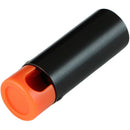 Cable Techniques Low-Profile Right-Angle Mini-XLR 3-Pin Male Connector with Adjustable Exit (Large Outlet, Orange Cap)