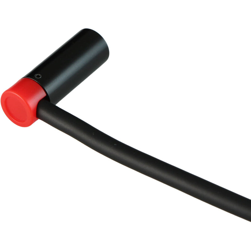 Cable Techniques Low-Profile Right-Angle Mini-XLR 3-Pin Male Connector with Adjustable Exit (Large Outlet, Red Cap)