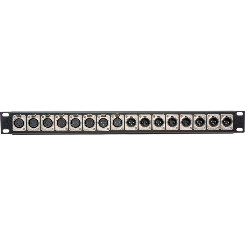 My Custom Shop XLR Feedthrough Patch Panel with 8 Female-to-Male XLR and 8 Male-to-Female XLR (1 RU)