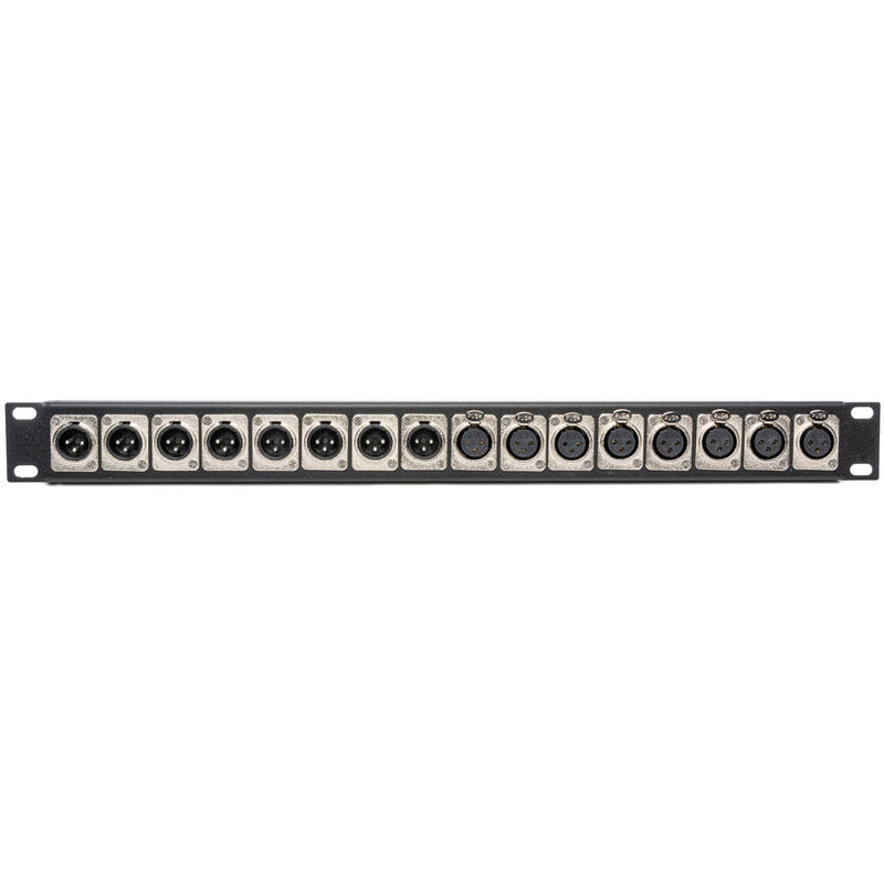 My Custom Shop XLR Feedthrough Patch Panel with 8 Male to Female XLR and 8 Female to Male XLR (1 RU)