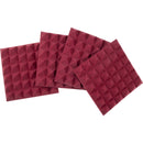 Gator 12x12" Acoustic Pyramid Panel (Burgundy, 4-Pack)