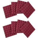 Gator 12x12" Acoustic Pyramid Panel (Burgundy, 8-Pack)