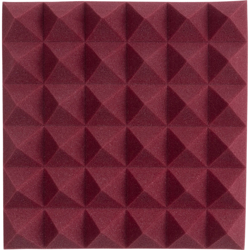 Gator 12x12" Acoustic Pyramid Panel (Burgundy, 4-Pack)