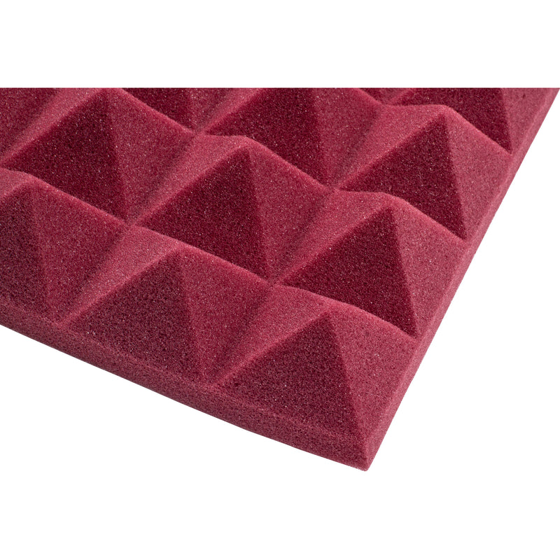 Gator 12x12" Acoustic Pyramid Panel (Burgundy, 4-Pack)