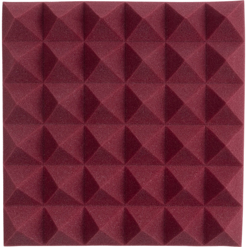 Gator 12x12" Acoustic Pyramid Panel (Burgundy, 8-Pack)