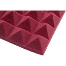 Gator 12x12" Acoustic Pyramid Panel (Burgundy, 8-Pack)