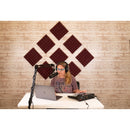 Gator 12x12" Acoustic Pyramid Panel (Burgundy, 8-Pack)