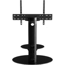 AVF Group Lugano Oval Pedestal TV Stand (Black with Black Glass)