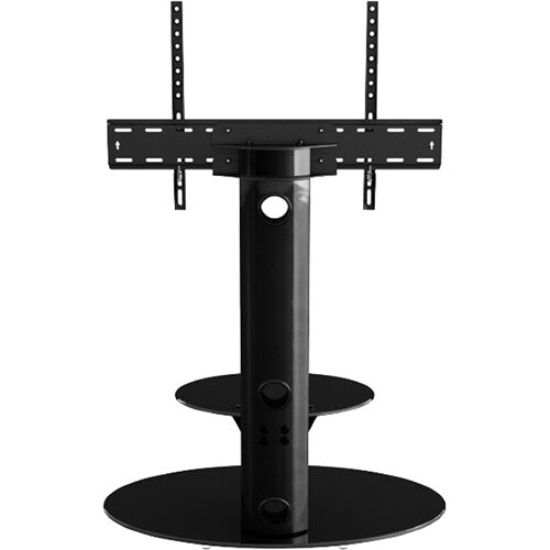 AVF Group Lugano Oval Pedestal TV Stand (Black with Black Glass)