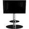 AVF Group Lugano Oval Pedestal TV Stand (Silver with Black Glass)