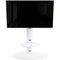 AVF Group Lugano Oval Pedestal TV Stand (Satin White with White Glass)