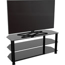 AVF Group 45" Classic Corner Glass TV Stand (Black with Black Glass)